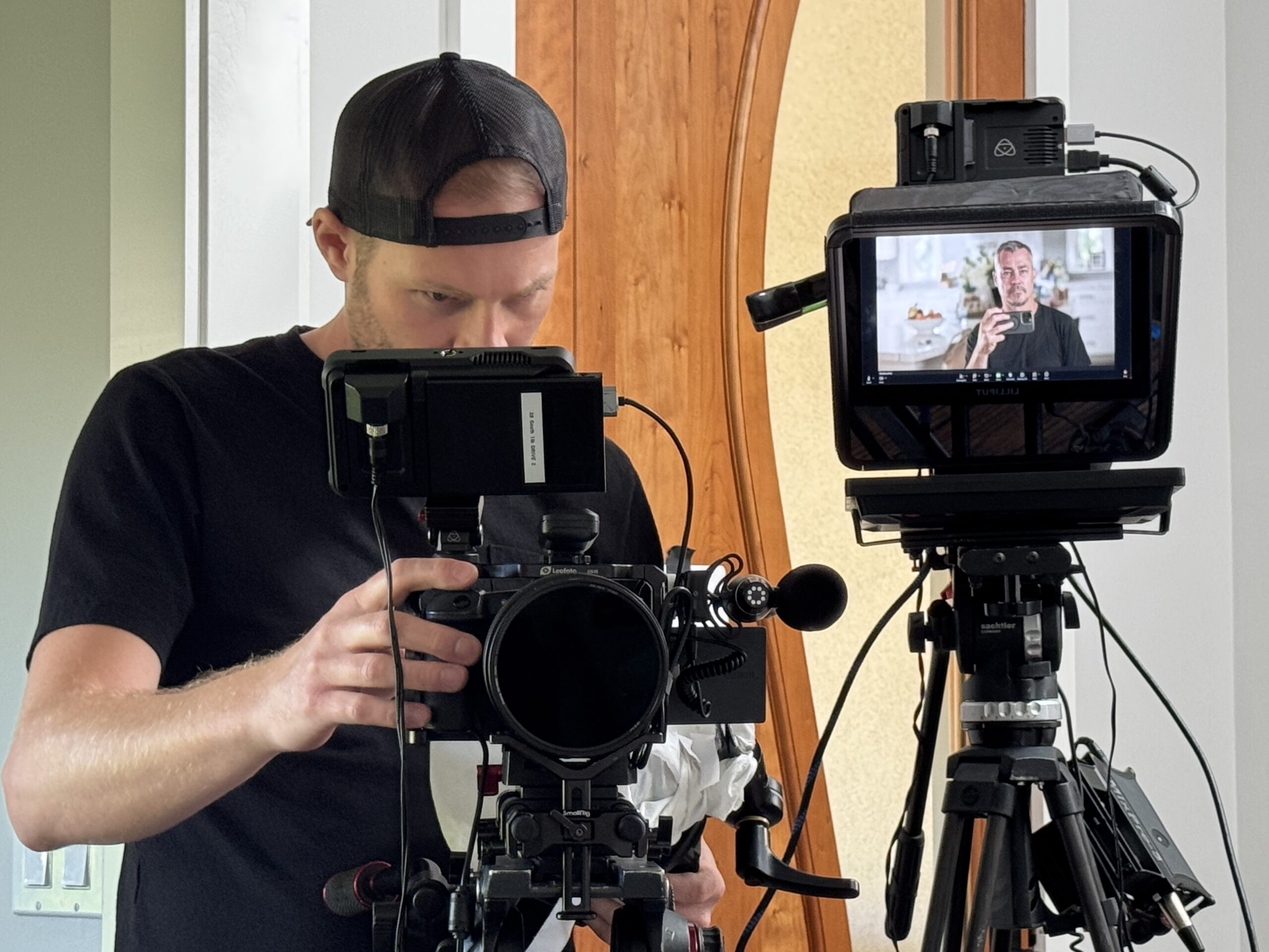 Setting up the shot